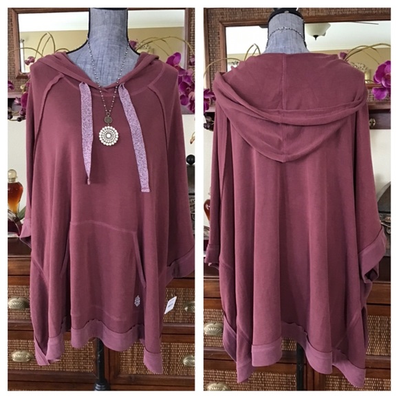 Free People Movement Squared Up Hooded Poncho. NWT - Picture 4 of 8